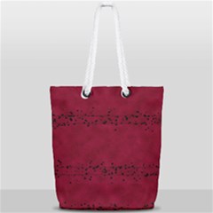 Black Splashes On Red Background Full Print Rope Handle Tote (small) by SychEva