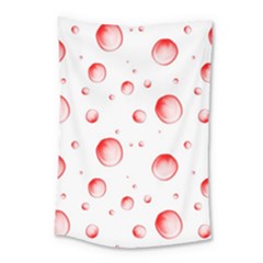 Red Drops On White Background Small Tapestry by SychEva