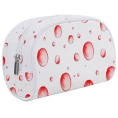 Red Drops On White Background Make Up Case (medium) by SychEva