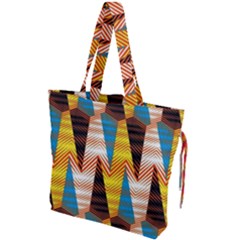 Digital Tringles Drawstring Tote Bag by Sparkle