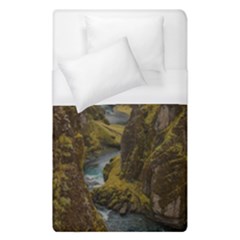 Landscape-cannon-river-mountain Duvet Cover (single Size) by Sudhe
