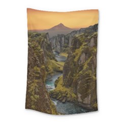 Landscape-cannon-river-mountain Small Tapestry by Sudhe