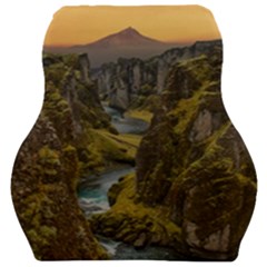 Landscape-cannon-river-mountain Car Seat Velour Cushion  by Sudhe