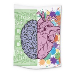 Brain-heart-balance-emotion Medium Tapestry by Sudhe
