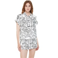 Egyptian-hieroglyphics-history-seb Chiffon Lounge Set by Sudhe