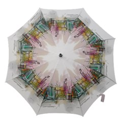 Drawing-watercolor-painting-city Hook Handle Umbrellas (large) by Sudhe