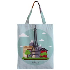 Paris-france-french-europe-travel Zipper Classic Tote Bag by Sudhe