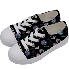 Pastel Goth Witch Kids  Low Top Canvas Sneakers by NerdySparkleGoth