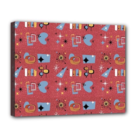 50s Red Canvas 14  X 11  (stretched) by NerdySparkleGoth