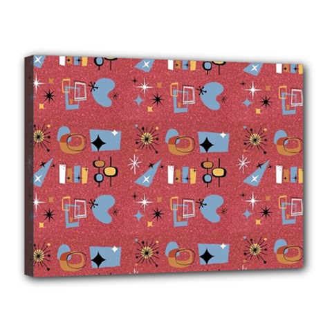 50s Red Canvas 16  X 12  (stretched) by NerdySparkleGoth