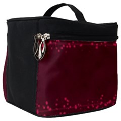 Red Splashes On Purple Background Make Up Travel Bag (big) by SychEva