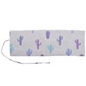 Purple And Blue Cacti Roll Up Canvas Pencil Holder (M) View1