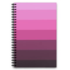 Pink Gradient Stripes 5 5  X 8 5  Notebook by Dazzleway