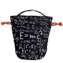 Science-albert-einstein-formula-mathematics-physics-special-relativity Drawstring Bucket Bag View1