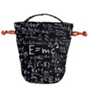 Science-albert-einstein-formula-mathematics-physics-special-relativity Drawstring Bucket Bag View2