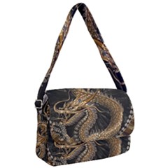 Fantasy Dragon Pentagram Courier Bag by Sudhe