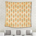 Pattern-carrot-pattern-carrot-print Square Tapestry (Large) View2