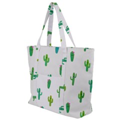Funny Cacti With Muzzles Zip Up Canvas Bag by SychEva