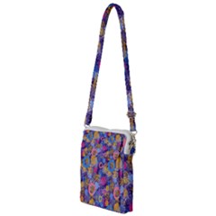 Multicolored Splashes And Watercolor Circles On A Dark Background Multi Function Travel Bag by SychEva