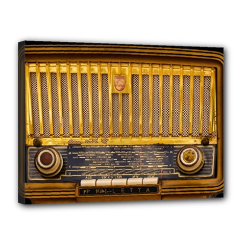 Radio-old-tube-radio-nostalgia Canvas 16  X 12  (stretched) by Sudhe