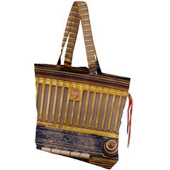 Radio-old-tube-radio-nostalgia Drawstring Tote Bag by Sudhe