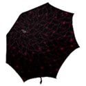 Pink Abstract Flowers With Splashes On A Dark Background  Abstract Print Hook Handle Umbrellas (Small) View2