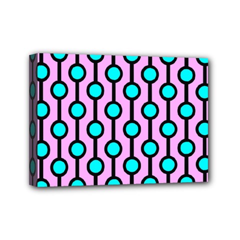 A Chain Of Blue Circles Mini Canvas 7  X 5  (stretched) by SychEva