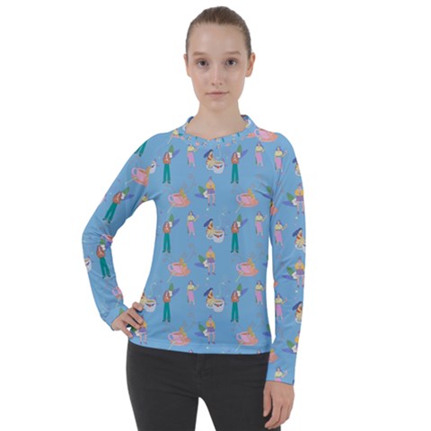 Beautiful Girls With Drinks Women s Pique Long Sleeve Tee by SychEva