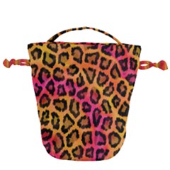 Leopard Print Drawstring Bucket Bag by skindeep