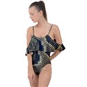Leatherette Snake 2 Drape Piece Swimsuit View1