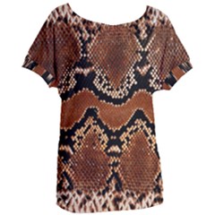 Leatherette Snake 3 Women s Oversized Tee by skindeep