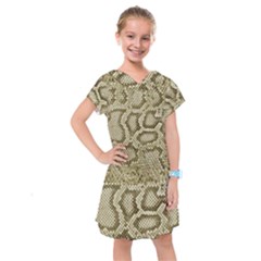 Leatherette Snake 4 Kids  Drop Waist Dress by skindeep