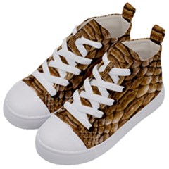 Reptile Skin Pattern 11 Kids  Mid-top Canvas Sneakers by skindeep