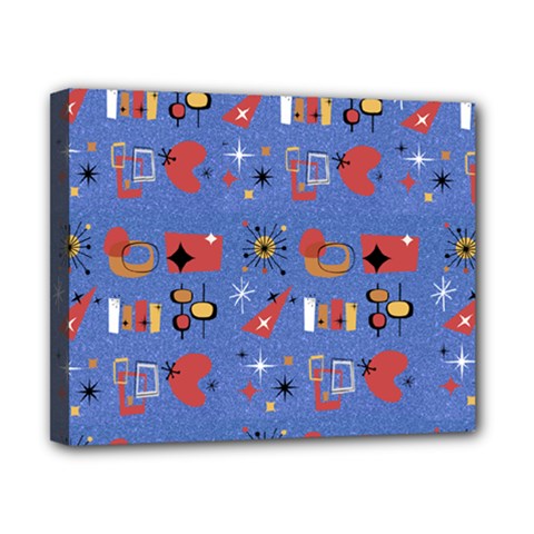 Blue 50s Canvas 10  X 8  (stretched) by NerdySparkleGoth