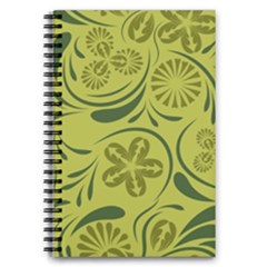 Folk Flowers Pattern  5 5  X 8 5  Notebook by Eskimos