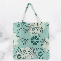 Folk Flowers Pattern  Grocery Tote Bag by Eskimos