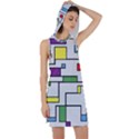 Colorful Rectangles Racer Back Hoodie Dress View1