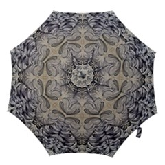 Mono Repeats Hook Handle Umbrellas (small) by kaleidomarblingart