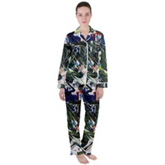 Snow In A City-1-1 Satin Long Sleeve Pajamas Set by bestdesignintheworld