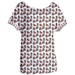 Cute Deer Pattern White Women s Oversized Tee by snowwhitegirl