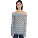 Girl Blue Off Shoulder Long Sleeve Top View1