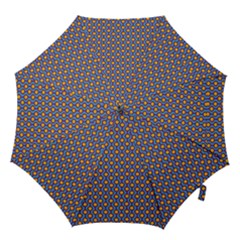Yellow Circles On A Purple Background Hook Handle Umbrellas (medium) by SychEva