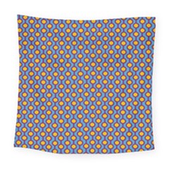 Yellow Circles On A Purple Background Square Tapestry (large) by SychEva