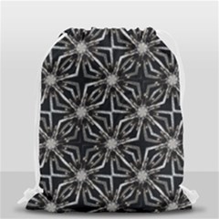 Futuristic Industrial Print Pattern Drawstring Bag (small) by dflcprintsclothing
