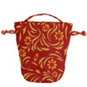 Folk flowers pattern Floral surface design Seamless pattern Drawstring Bucket Bag View2