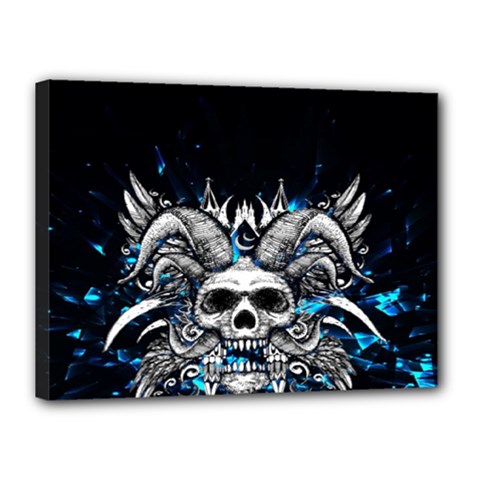 Skullart Canvas 16  X 12  (stretched) by Sparkle
