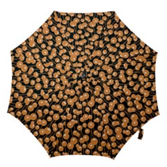 Orange Dandelions On A Dark Background Hook Handle Umbrellas (medium) by SychEva
