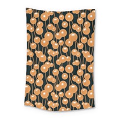 Orange Dandelions On A Dark Background Small Tapestry by SychEva