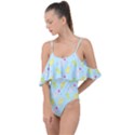 My Adventure Blue Drape Piece Swimsuit View1