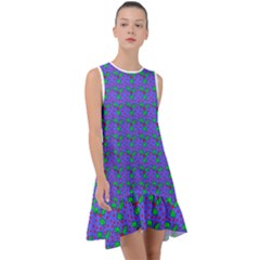 Purple With  Holly Frill Swing Dress by SeaworthyClothing